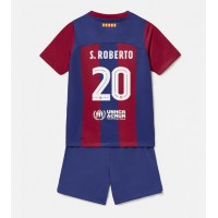 Camisa de time de futebol Barcelona Sergi Roberto #20 Replicas 1º Equipamento Infantil 2023-24 Manga Curta (+ Calças curtas)